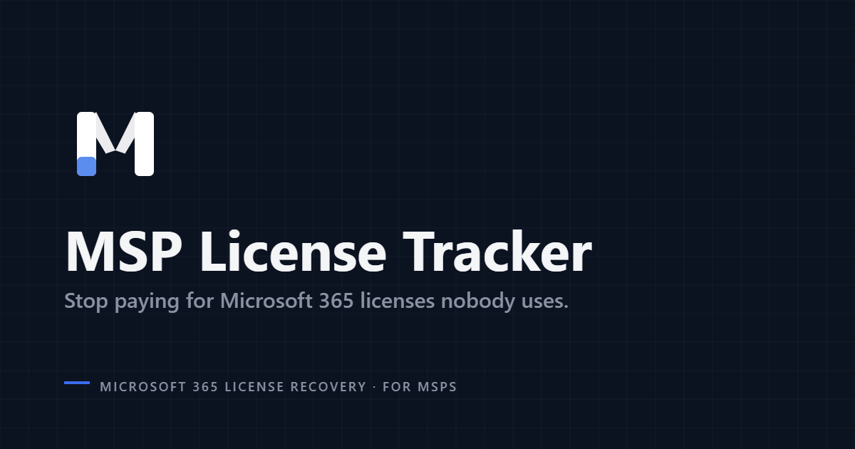 Sign in — MSP License Tracker